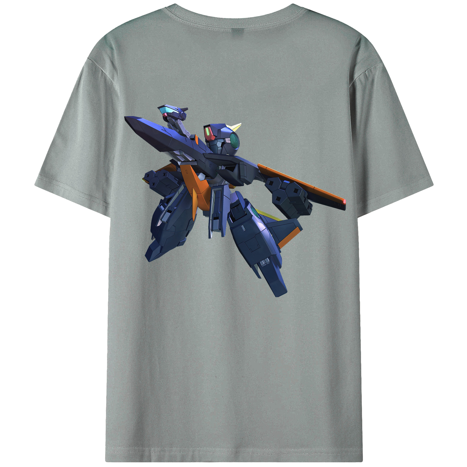 （画像用） 機動戦士ガンダム Mobile Suit Gundam 綿100％ メンズ半袖Tシャツ（バックプリント） 通気性